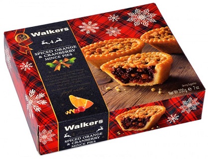 Walkers Spiced Orange Cranberry Mince Pies 200g 4pc